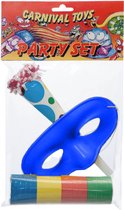 Carnival Toys Feestset Junior Papier Blauw 3-delig