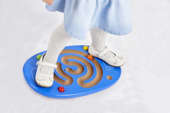 Viga Trace & Balance – Planche D’équilibre Avec Piste à Billes – Développe Motricité Et Cognition – Dès 3 Ans – 45x30x5 Cm
