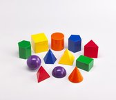 Formes géométriques en bois colorées - Set de 12