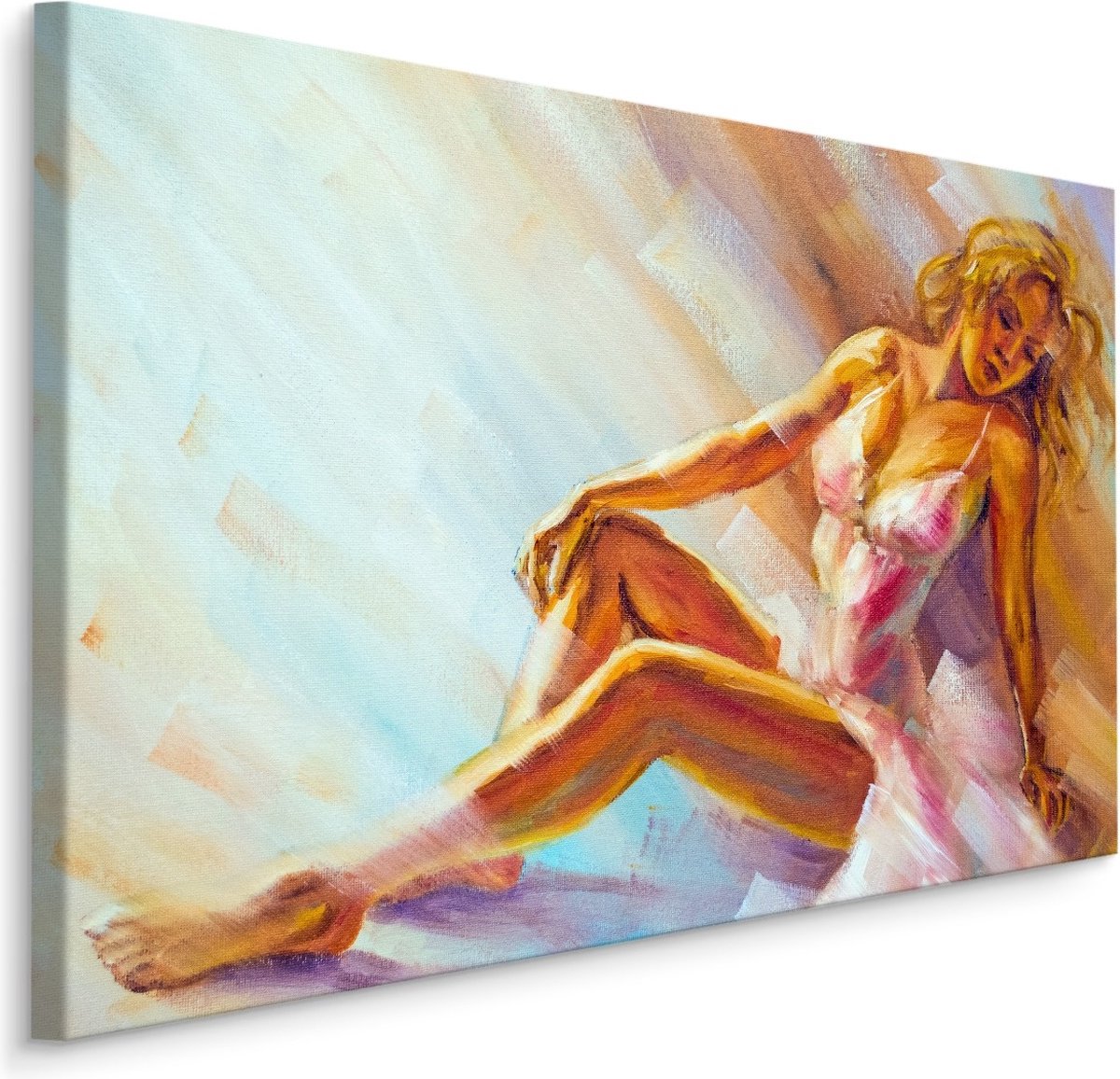 karo-art Schilderij - Ballerina, Print op Canvas, 5 maten Multikleur
