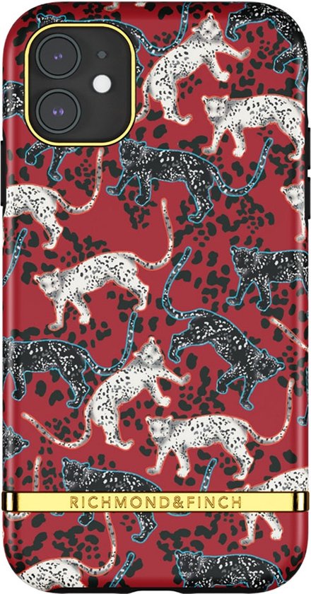 Richmond & Finch Samba Red Leopard luipaarden hoesje voor iPhone 12 mini - rood