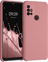 kwmobile telefoonhoesje geschikt voor Motorola Moto G30 / Moto G20 / Moto G10 - Hoesje met siliconen coating - Smartphone case in winter roze