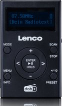 Lenco PDR-011BK - Zakradio met DAB+ en FM - MP3-speler met een oplaadbare Batterij - Zwart