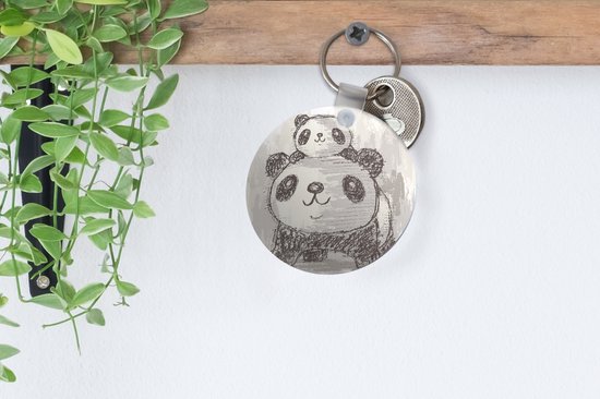 Porte-clés - Enfant - Panda - Mère - Plastique - Rond - Cadeaux à distribuer - Cadeaux Sinterklaas - Cadeaux à distribuer pour enfants - Cadeaux chaussures - Petits cadeaux