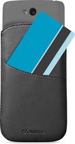 Cellularline - Sleeve smartphone, leren sluiting, slide&pull, 3XL, zwart