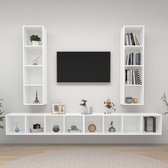 Decoways - Tv-wandmeubelen 4 stuks spaanplaat wit