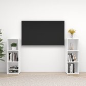Decoways - Tv-meubelen 2 stuks 107x35x37 cm spaanplaat hoogglans wit