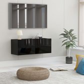 Decoways - Tv-meubel 80x30x30 cm spaanplaat hoogglans zwart