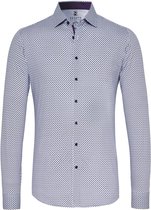 Desoto - Overhemd Print Blauw - Heren - Maat 3XL - Slim-fit
