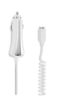 Cellularline - Autolader - Micro USB Kabel - Autolader Micro USB - Micro USB 3.0 - Oprolbaar - 2.1A - Wit