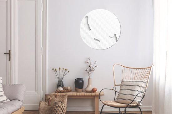 illustration à rayures Comores Cercle mural aluminium ⌀ 60 cm - impression photo sur cercle mural / cercle vivant / cercle de jardin (décoration murale)
