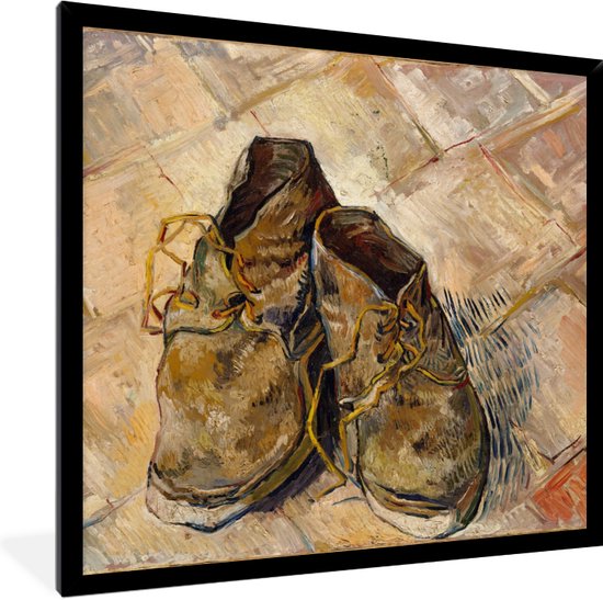 Fotolijst incl. Poster - Schoenen - Vincent van Gogh - 40x40 cm - Posterlijst