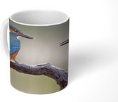 Mok - Koffiemok - IJsvogels - Blauw - Oranje - Mokken - 350 ML - Beker - Koffiemokken - Theemok