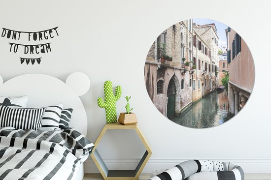 WallCircle - Wall Circle - Wall Circle Indoor - Venetië - Italie - Canal - 150x150 cm - Décoration murale - Peintures Ronds