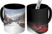 Magische Mok - Foto op Warmte Mok - Sneeuw op de Brouwersgracht in Amsterdam in Nederland - 350 ML