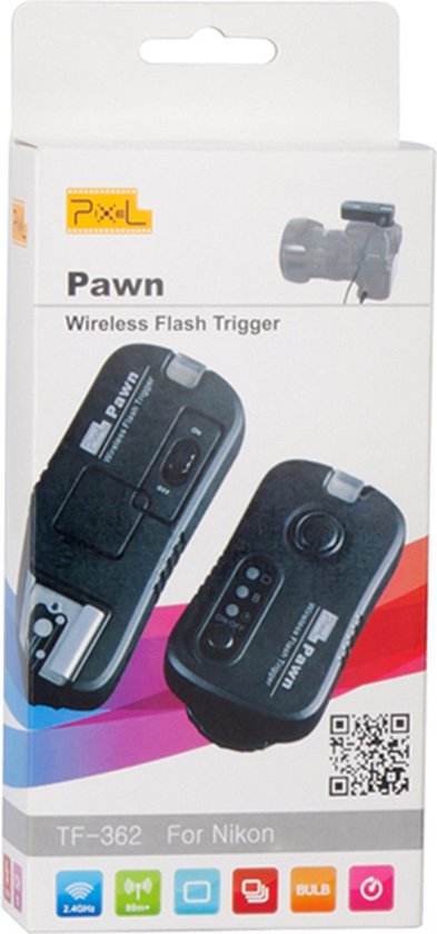 Pixel TF-362 - Afstandsbediening - Geschikt voor Nikon camera's/flitsers