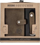 Hide & Stitches Idaho Safety Wallet - Olijfgroen