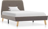Decoways - Bedframe stof taupe 100x200 cm