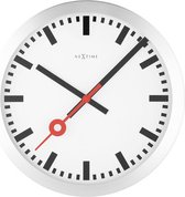 NeXtime NE-3998ST Wandklok Dia. 19 Cm, Geborsteld Aluminium, 'Station'