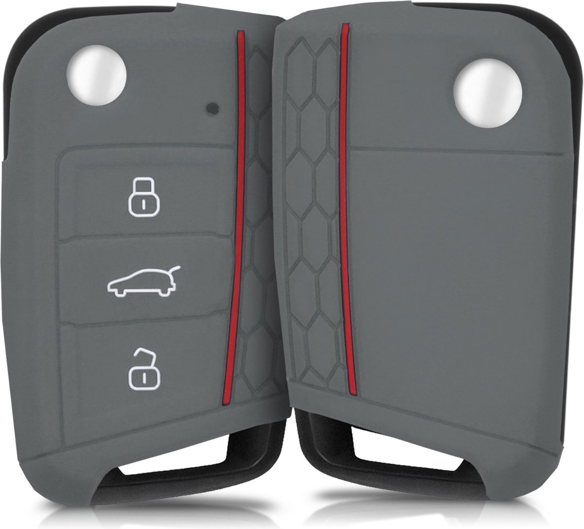 kwmobile autosleutelbehuizing compatibel met Mercedes Benz Smart Key autosleutel (alleen Keyless) - Sleutelbehuizing autosleutel -Sleutelhoes in lichtgrijs