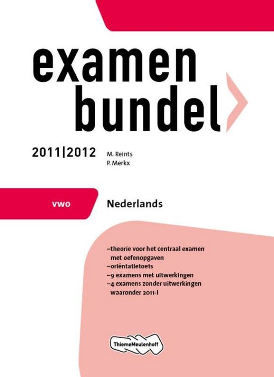 Cover van het boek 'Examenbundel 2011/2012 Nederlands Vwo / druk 1'