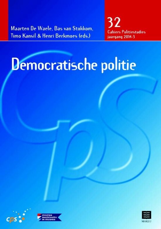 Cahiers Politiestudies 32 - Democratische politie - cover