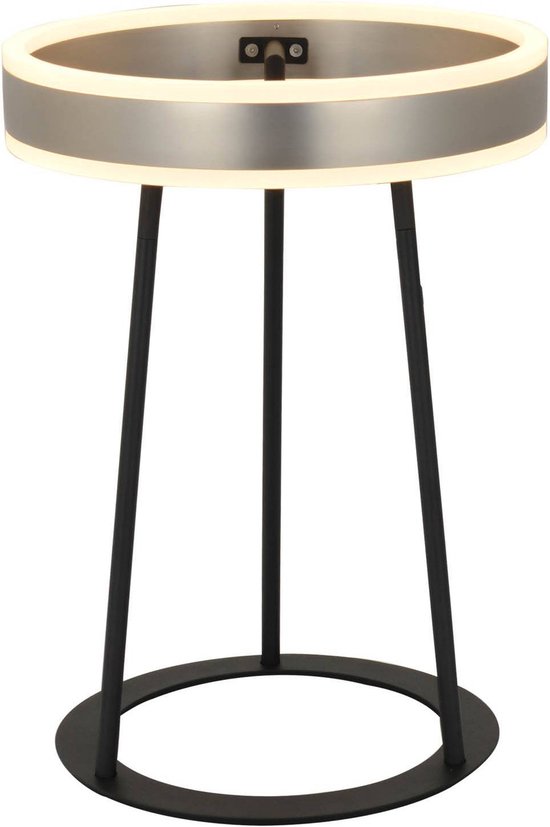 Lucande - LED tafellamp- met dimmer - 1licht - ijzer, aluminium, kunststof - H: 41 cm - nikkel, - Inclusief lichtbron