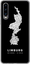 Geschikt voor Huawei P30 hoesje - Limburg - Nederland - Kaart - Siliconen Telefoonhoesje