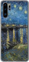 Geschikt voor Huawei P30 Pro hoesje - Sterrennacht boven de Rhône - Van Gogh - Kunst - Siliconen Telefoonhoesje