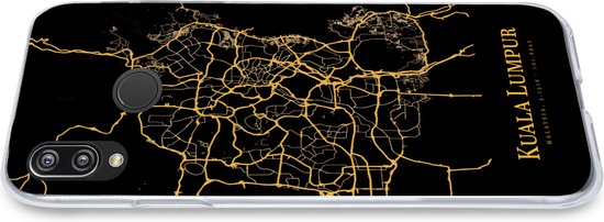 Coque Huawei P20 Lite (2020) - Kuala Lumpur - Carte - Or - Coque de téléphone en Siliconen