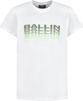Ballin Amsterdam -  Jongens Slim Fit   T-shirt  - Wit - Maat 164