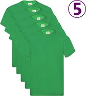 Fruit of the Loom T-shirts Original 5 st 3XL katoen groen