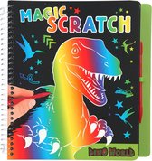 Dino World Scratchboek magic Jongens 20 X 19,5 X 2 Cm Zwart