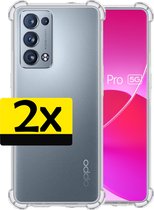 Oppo Reno 6 Pro 5G Hoesje Transparant Shockproof - Oppo Reno 6 Pro 5G Case - Oppo Reno 6 Pro 5G Hoes Transparant - 2 Stuks