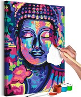 Doe-het-zelf op canvas schilderen - Buddha's Crazy Colors.