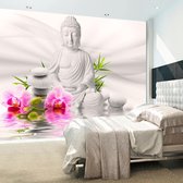 Zelfklevend fotobehang - Buddha and Orchids.