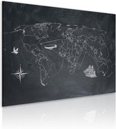 Schilderij - Reis rond de wereld.