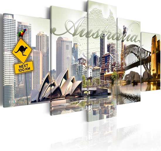 Schilderij - Welcome to Australia!.