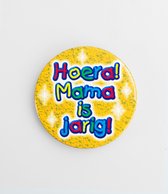 Paper Dreams Button I'm 76 Staal 5,5 Cm Rood/geel/blauw