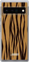 6F hoesje - geschikt voor Google Pixel 6 Pro -  Transparant TPU Case - Tiger Print #ffffff