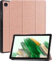 Hoes Geschikt voor Samsung Galaxy Tab A8 Hoes Luxe Hoesje Book Case - Hoesje Geschikt voor Samsung Tab A8 Hoes Cover - Rosé goud