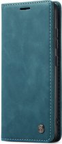 CaseMe - Hoesje geschikt voor Samsung Galaxy S22 5G - Wallet Book Case - Magneetsluiting - Blauw