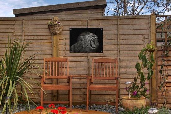 Décoration de Jardin Lion - Gibier - Chasse - 40x30 cm - Toile de jardin