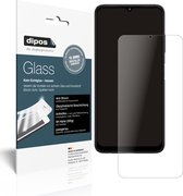 dipos I 2x Pantserfolie mat compatibel met Samsung Galaxy F22 Beschermfolie 9H screen-protector (expres kleiner dan het glas omdat het gebogen is)