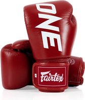 ONE Championship x Fairtex Bokshandschoenen - Leer - Rood - Maat 12 oz