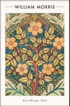 Walljar - William Morris - Rose Wreath - Muurdecoratie - Plexiglas schilderij