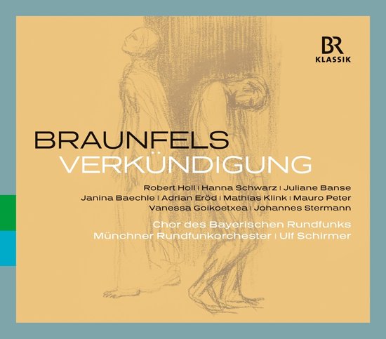 Album cover art with two figures in muted tones, text 'BRAUNFELS VERKÜNDIGUNG'.