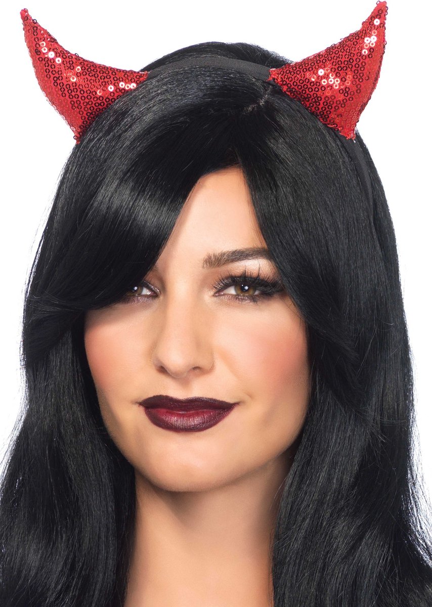 Sequin devil horns