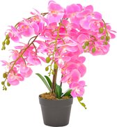 vidaXL Kunstplant met pot orchidee 60 cm roze