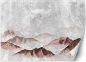 Trend24 - Behang - Vogels Over De Bergen - Vliesbehang - Fotobehang 3D - Behang Woonkamer - 100x70 cm - Incl. behanglijm